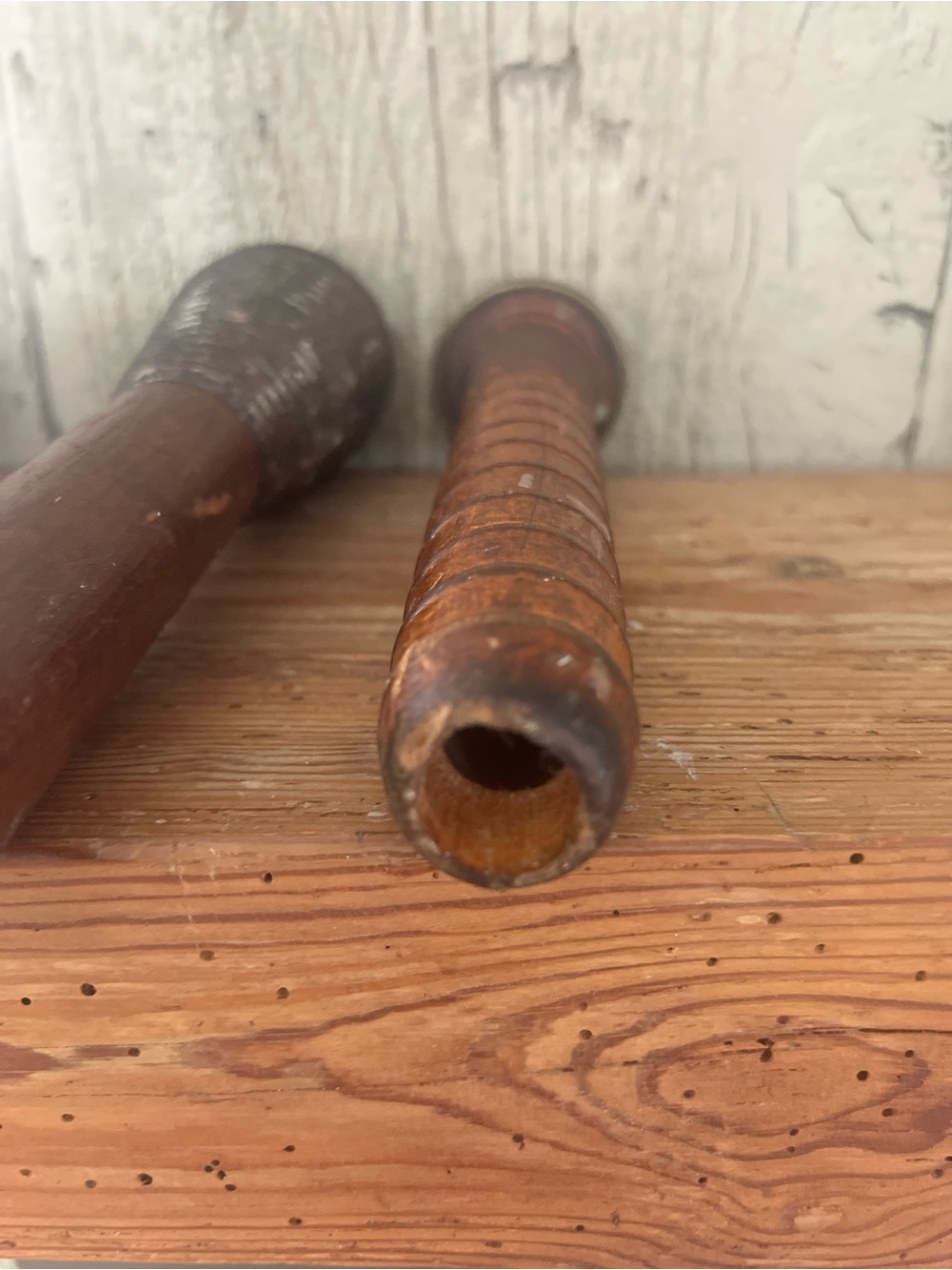 Vintage Wooden Bobbins used as Candle Holders - Picture 5 of 9